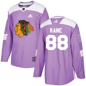 NHL Chicago Blackhawks Trikot #88 Patrick Kane Authentic Violett Fights Cancer Practice